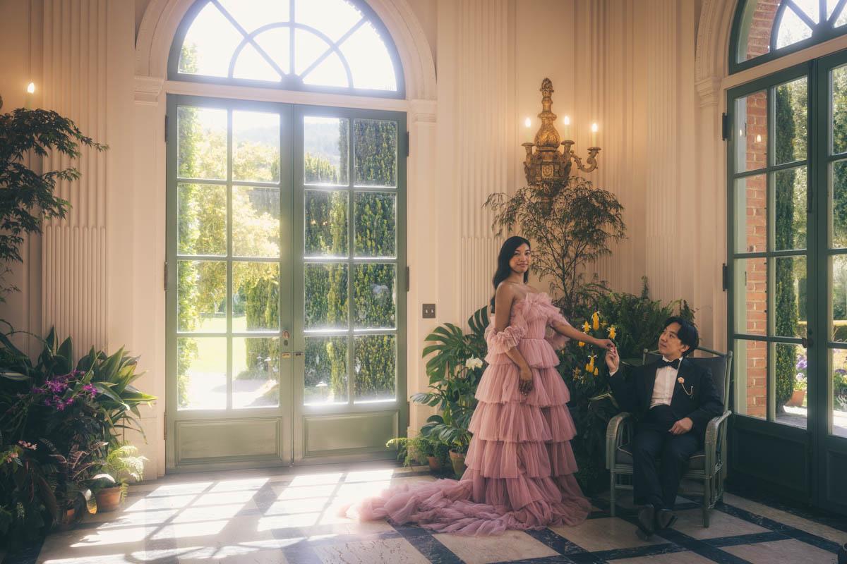 Royalty at Filoli House – Connor & Myriah’s Regal Engagement Shoot 👑✨