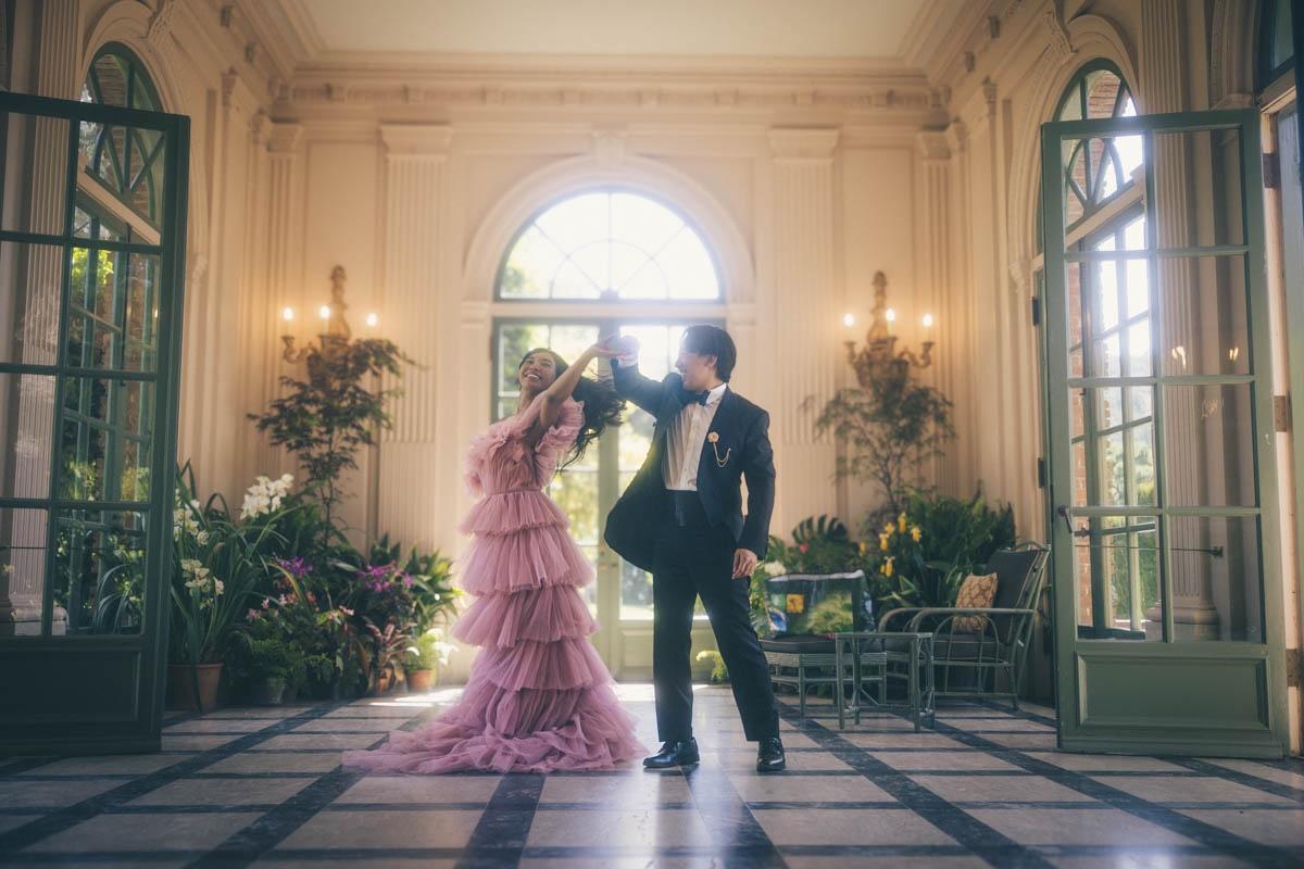 Royalty at Filoli House – Connor & Myriah’s Regal Engagement Shoot 👑✨