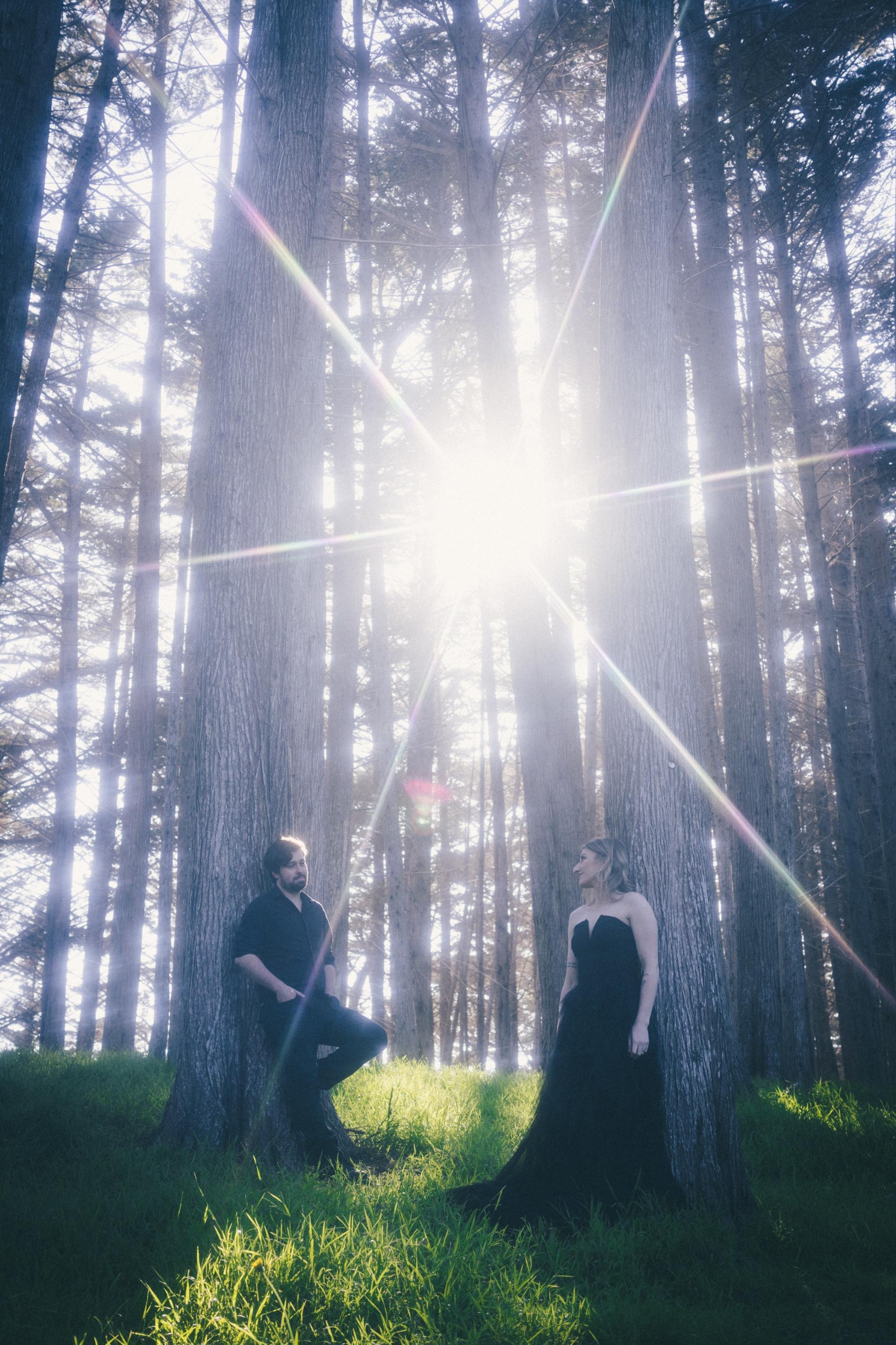 A Forest Goth Engagement Shoot at Moss Beach: Nick & Laura's Story